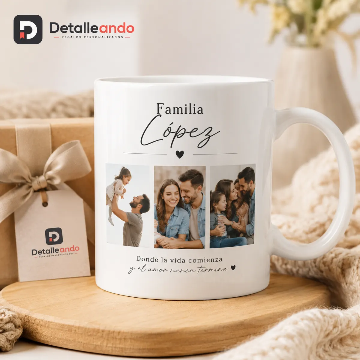 Taza blanca con foto